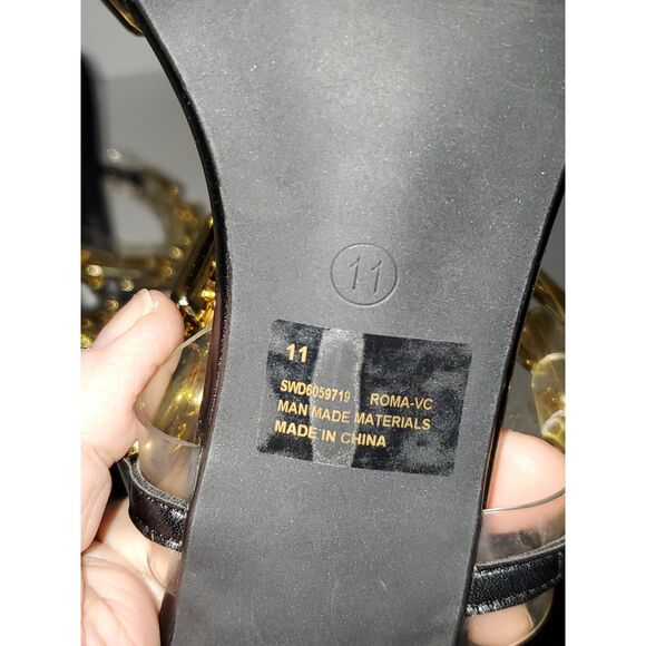 Cape Robbin Women's Heels Boho Gold Tone Chain Detail Almond Toe Slip On Size 11 - Picture 13 of 13